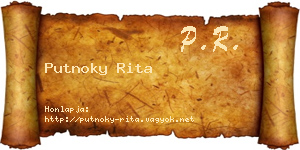 Putnoky Rita névjegykártya